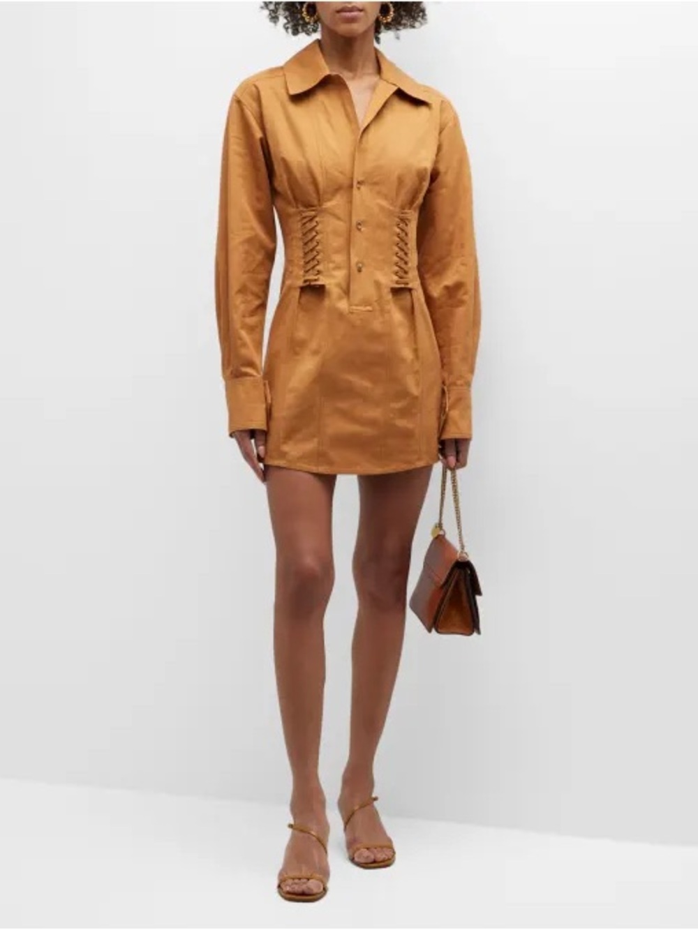 A.L.C. Paisley Button-Front Long Sleeve Mini Dress NWT size 4